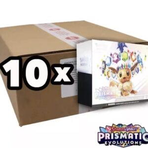 Pokemon TCG Prismatic Evolutions Case of 10x Sealed Elite Trainer Box ETB