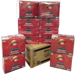 Lot (12) One Piece OP-13 Carrying On His Will English Booster Boxes w/Open Case